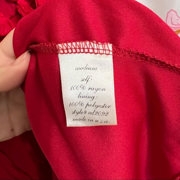 Red Tassle Mini Dress - Picture 4 of 6